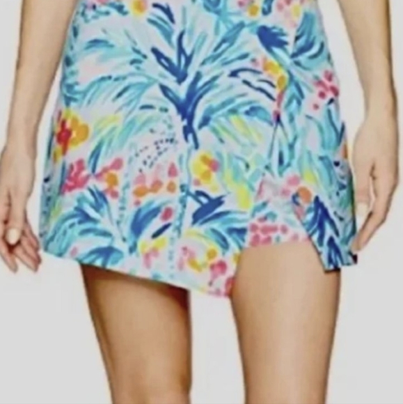 Lilly Pulitzer Sz 4 MARII SERENE BLUE TIPPY TOP Print Skort - Picture 2 of 11